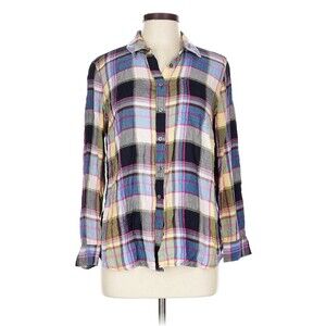 Talbots Women Long Sleeve Button-Down Shirt M Classic Preppy Casual Office Tunic